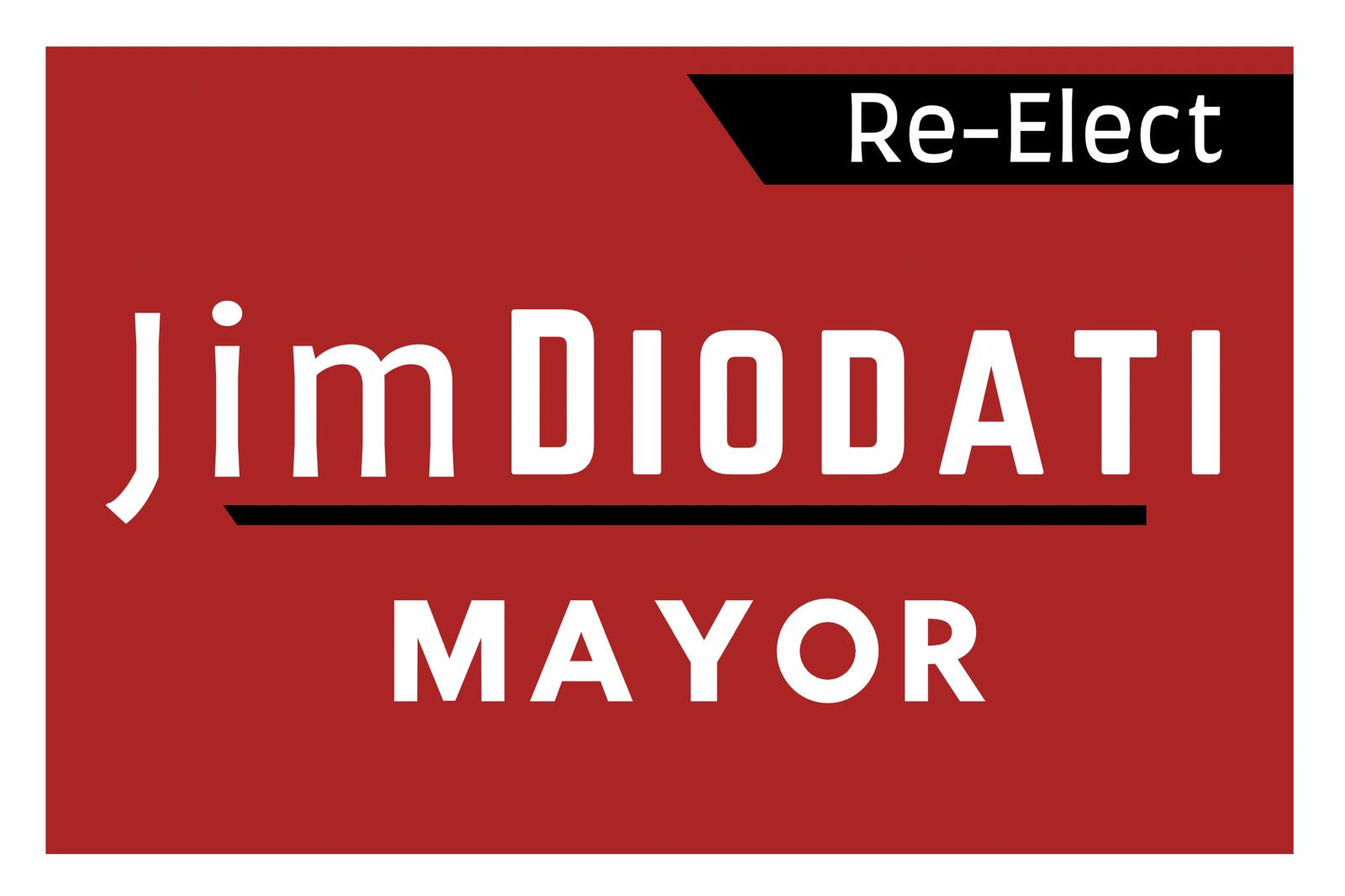 Re-Elect Jim Diodati Mayor lawn sign